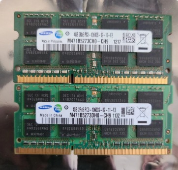 Samsung 4GB DDR3 2 Pcs Laptop RAM 8GB Total