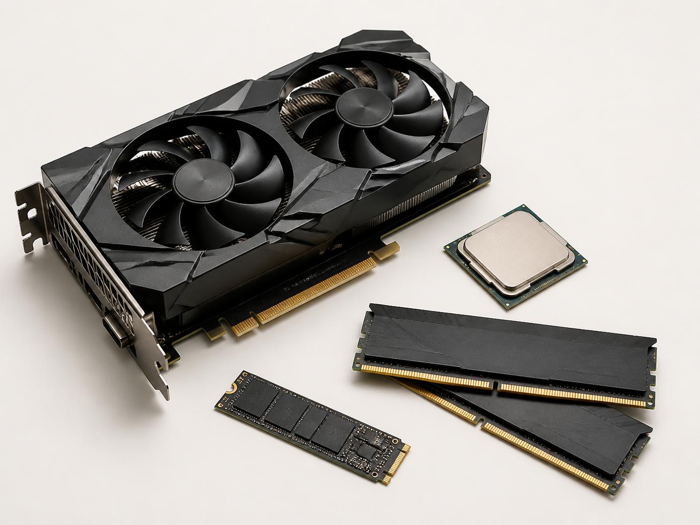 Pre-owned graphics card, processor, RAM modules and NVMe SSD from Yogesh GPU Hub